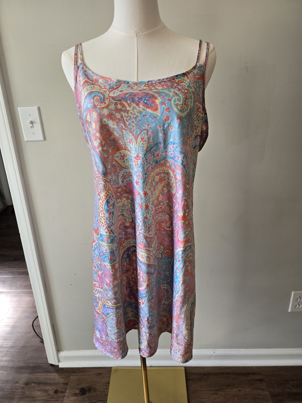 Ralph Lauren Pink and Light Blue Paisley Slip
